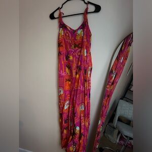 Old Navy Patterned Linen Jumpsuit